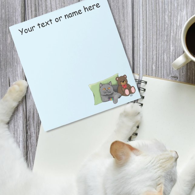 Bloco De Notas Cinza Gato (Criador carregado)