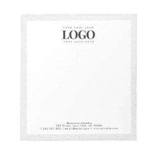 Bloco De Notas Cinza Kraft Adicione seu texto de logotipo comerci