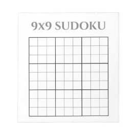 Bloco De Notas Cinza monocromática e Modelo Sudoku branco 9x9