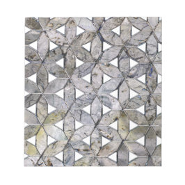 Bloco De Notas Cinza natural Stone Mosaic, flor da vida