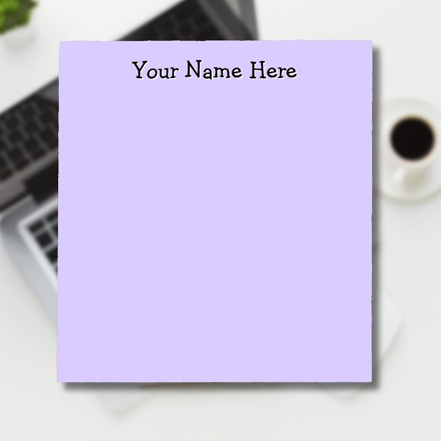 Bloco De Notas Cinza Pastel Lilac Personalizada Simples (Criador carregado)