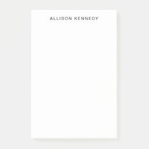 Bloco De Notas Cinzas Negras Básicas Elegantes Modernas e Simples