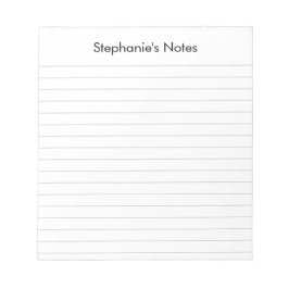 Bloco De Notas Cinzas Negras Modernas Vinculadas Personalizadas