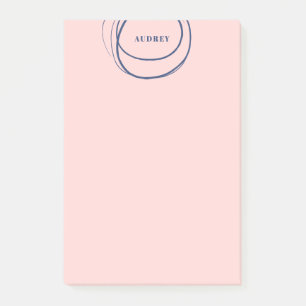 Bloco De Notas Círculo de Tinta Azul e Escamudo - Nome