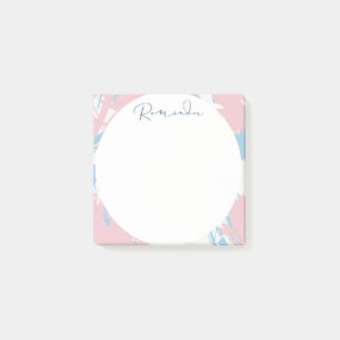 Bloco De Notas Círculo Floral e Abstrato