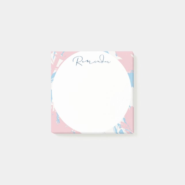 Bloco De Notas Círculo Floral e Abstrato (Frente)