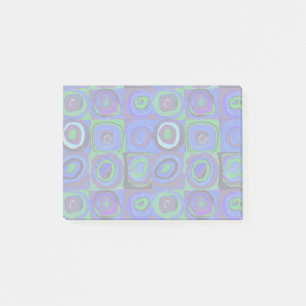 Bloco De Notas Círculo Quadrado do Kandinsky Farbstudie Blue Quad
