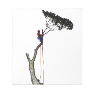 Bloco De Notas Cirurgião Árvore Arborista no trabalho presente Ch