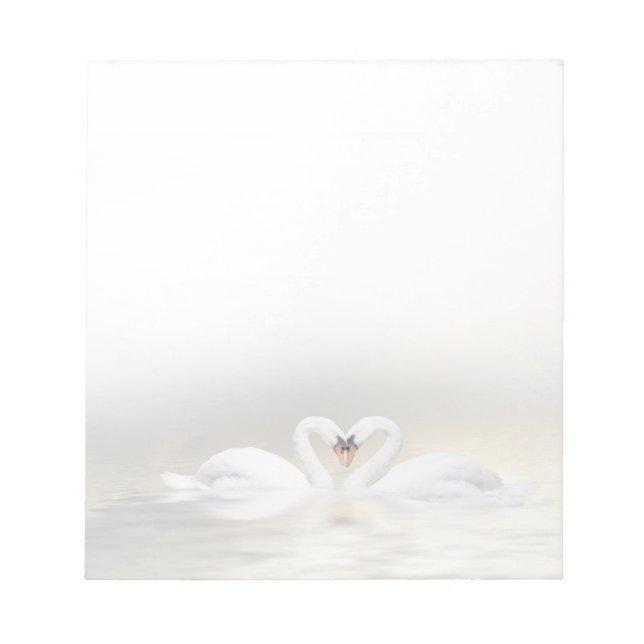 Bloco De Notas Cisnes adoráveis (Frente)