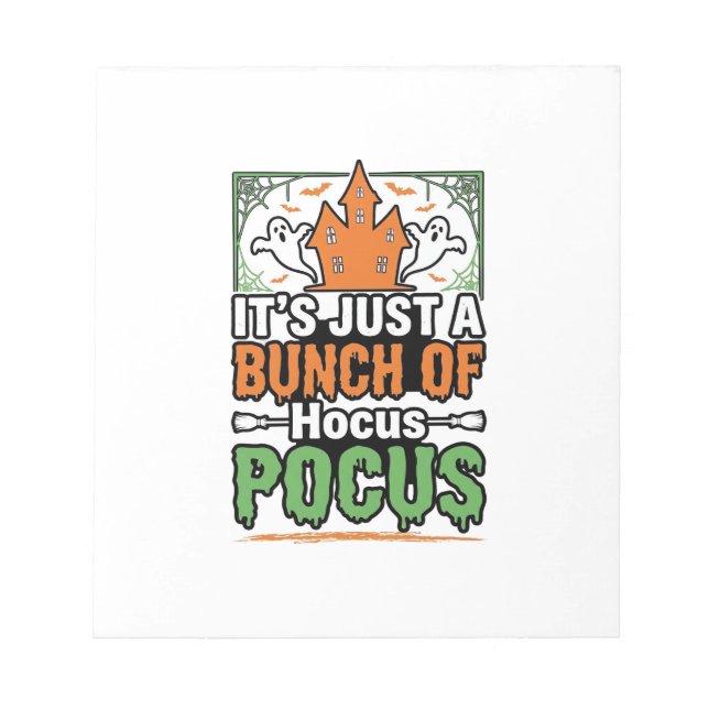Bloco De Notas Citação de Hocus Pocus de Halloween Design em Veto (Frente)