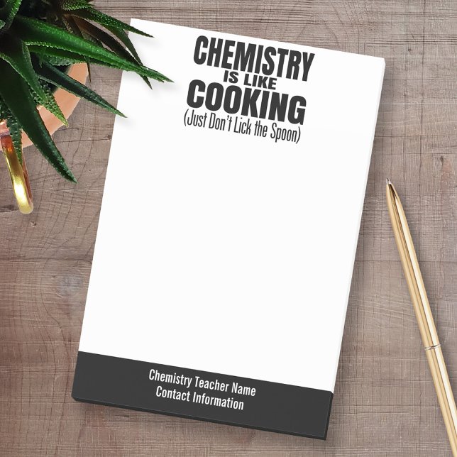 Bloco De Notas Citação do Professor de Química Engraçado (Criador carregado)