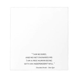 Bloco De Notas Citação II de Jane Eyre - Estilo Clássico