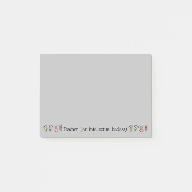 Bloco De Notas Citação Inspiradora de Professor um Badass Intelec (Frente)