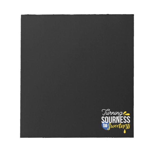 Bloco De Notas Citação Motivacional de Limão de Areia a Doce (Frente)