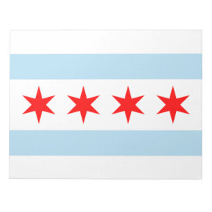 Bloco De Notas City Flag de Chicago (Illinois)