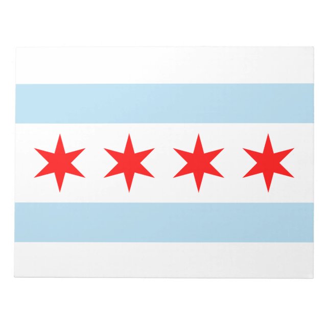 Bloco De Notas City Flag de Chicago (Illinois) (Frente)