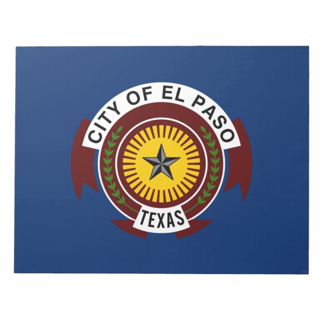 Bloco De Notas City Flag de El Paso (Texas) (Frente)