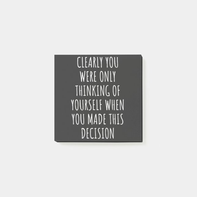 Bloco De Notas Claramente Você Estava Pensando Em Si Mesmo Quando (Frente)