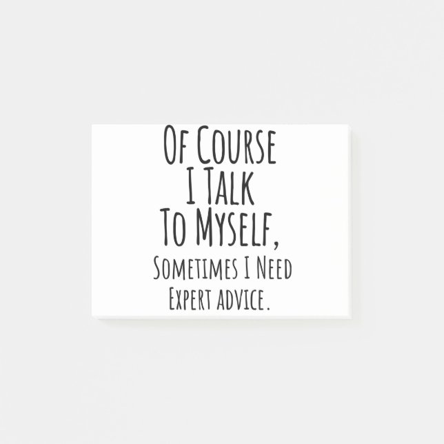 Bloco De Notas claro que eu falo comigo mesmo às vezes, engraçado (Frente)