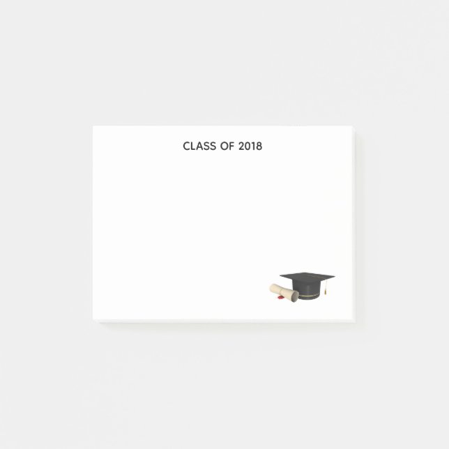 Bloco De Notas Classe de boné de formatura e Diploma de 20XX (Frente)
