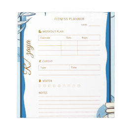 Bloco De Notas Classic gold pastel cute blue fittness Planner 