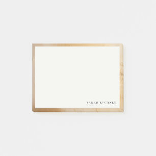 Bloco De Notas Clássica Artística Beige Dourada Óleo Textura