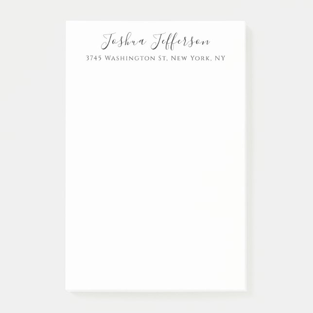 Bloco De Notas Classical Professional Creative Plain Black White (Frente)