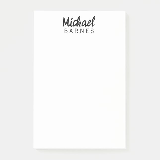 Bloco De Notas Classical White Minimalist Plain Elegant (Frente)