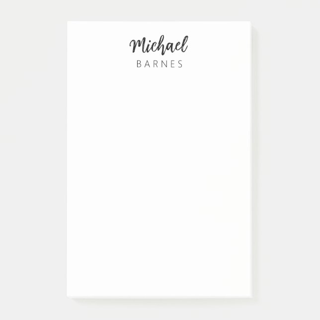 Bloco De Notas Classical White Minimalist Plain Elegant (Frente)