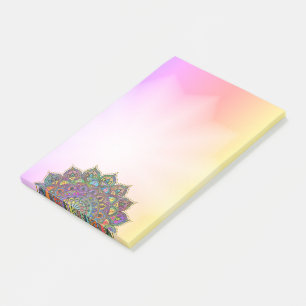 Bloco De Notas Clássico Colorido Mandala Estilo Índia 1