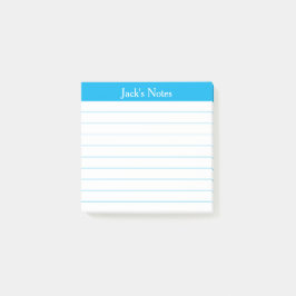 Bloco De Notas Clássico Fácil de Ler Azul Céu Personalizado