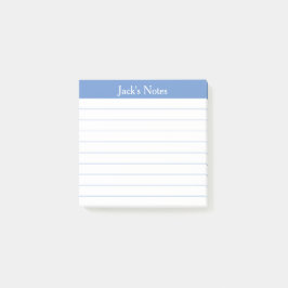 Bloco De Notas Clássico Fácil de Ler Azul Claro Personalizado