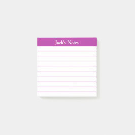 Bloco De Notas Clássico Fácil de Ler Rosa Escuro Personalizado