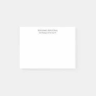 Bloco De Notas Clássico Simples Elegante Preto e Branco Minimalis
