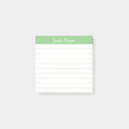 Bloco De Notas Clássico Verde Sage Linha Personalizado Leitura Fá