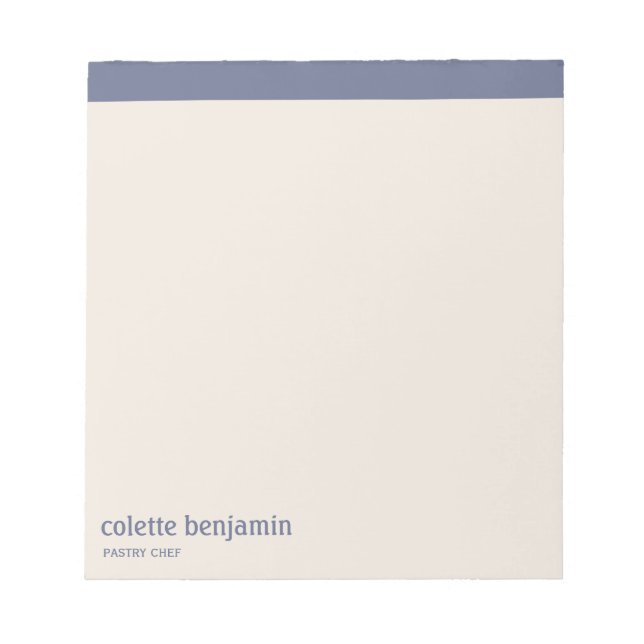 Bloco De Notas Clean Minimalist Blue-Grey & Pale Peach (Frente)