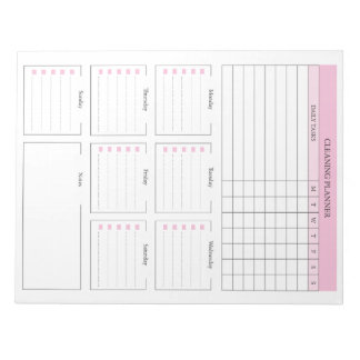 Bloco De Notas Cleaning Planner - Cleaning Checklist