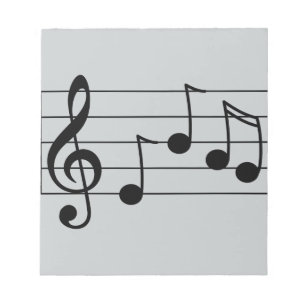 Bloco De Notas Clef e funcionarios de triplo da notação musical