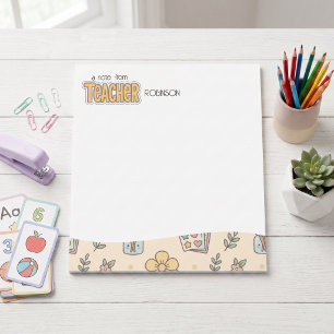 Bloco De Notas Clipart de pastel Apreciação aos professores retrô
