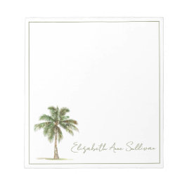 Bloco De Notas Coastal Palm Tree Personalized