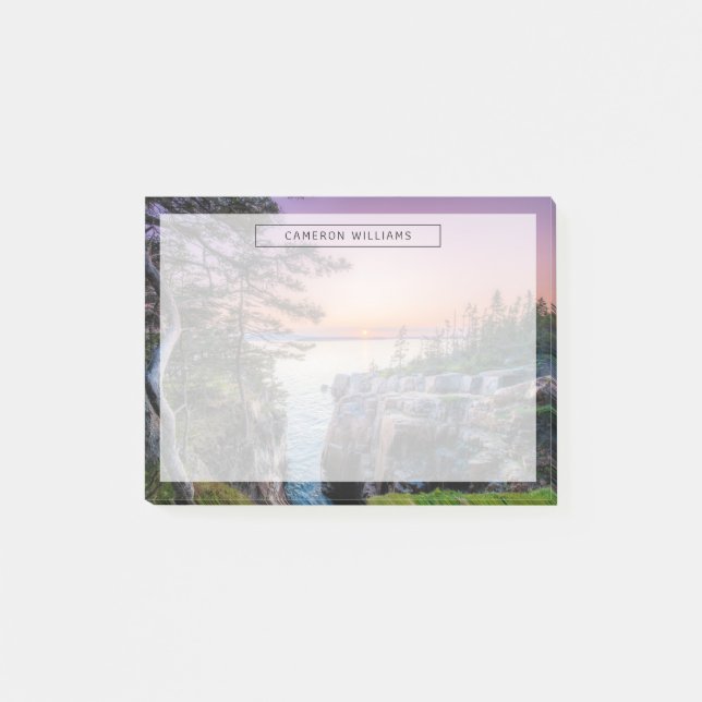 Bloco De Notas Coastline | Ravens Nest Acadia National Park Maine (Frente)