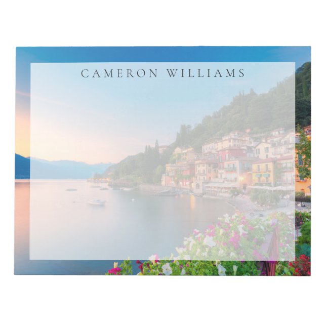 Bloco De Notas Coastline | Varena, Lombardia, Itália (Frente)