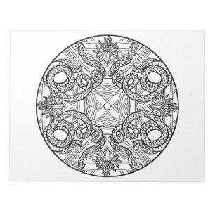 Bloco De Notas Cobra Mandala Coloring Book Pad