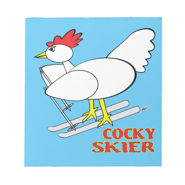 Bloco De Notas Cocky Skier (Frente)