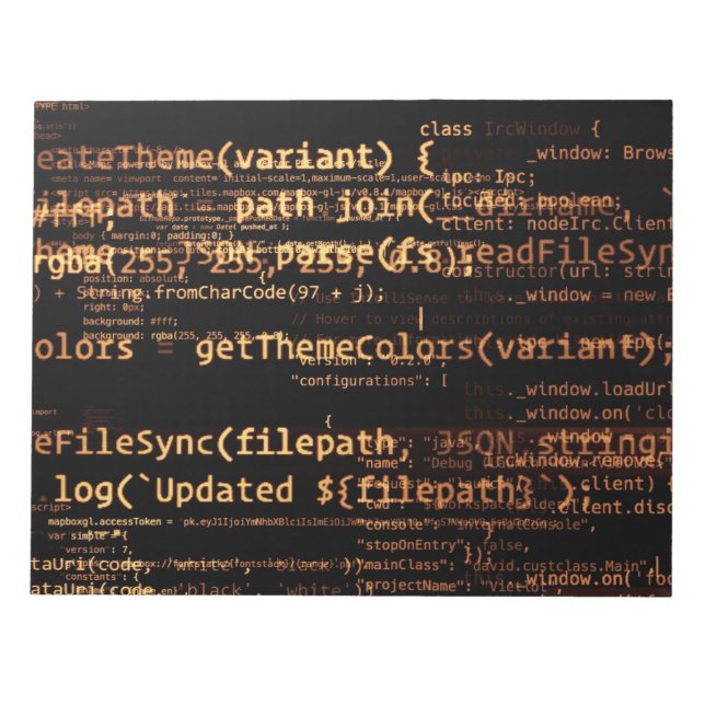 Bloco De Notas Código do computador (Frente)