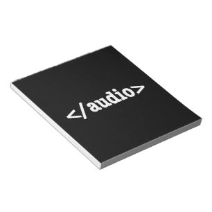 Bloco De Notas Código HTML5 de Fim de Áudio