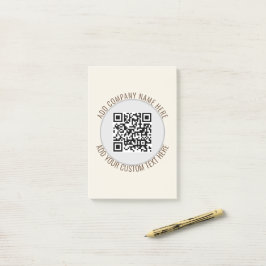 Bloco De Notas Código QR escritório escola Minimalista Simples Ci