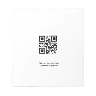 Bloco De Notas Código QR personalizado simples adicione seu nome