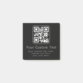 Bloco De Notas Código QR personalizável e modelo de texto editáve