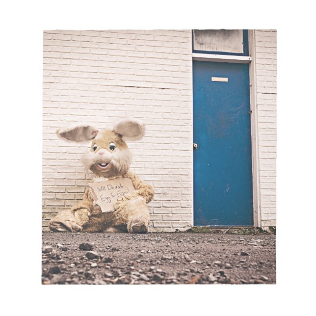 Bloco De Notas coelhinho engraçado da Páscoa (Frente)